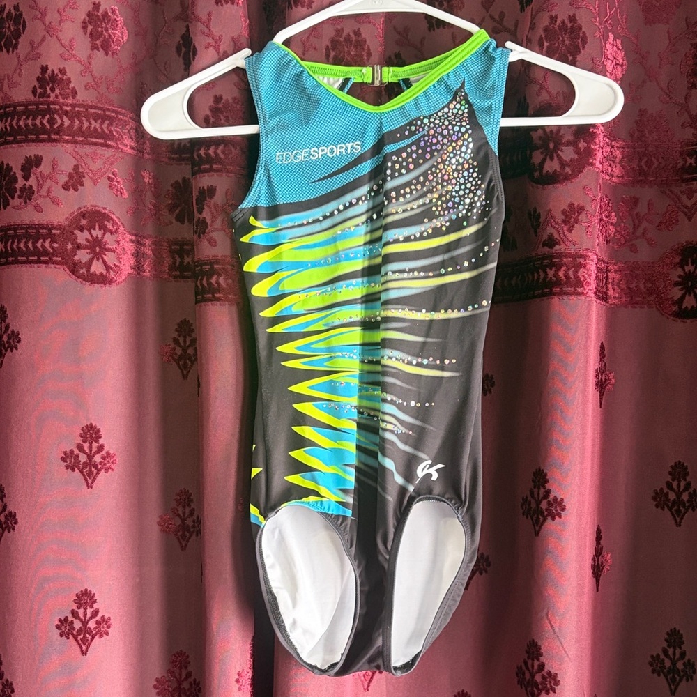 GK Edge Sports Multicolor Girls Leotard Child's Large